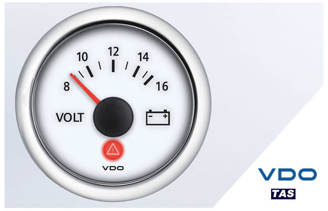 vdo ViewLine Ivory 12V Voltmeter Gauge